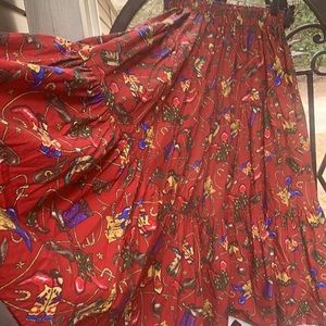 Vintage Shelbi Ranch cowboy boot print skirts.